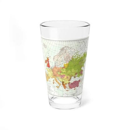 Europe & Adjoining Asia & Africa - The Races of (1919) (Map) Pint Glass 16oz-16oz-Go Mug Yourself