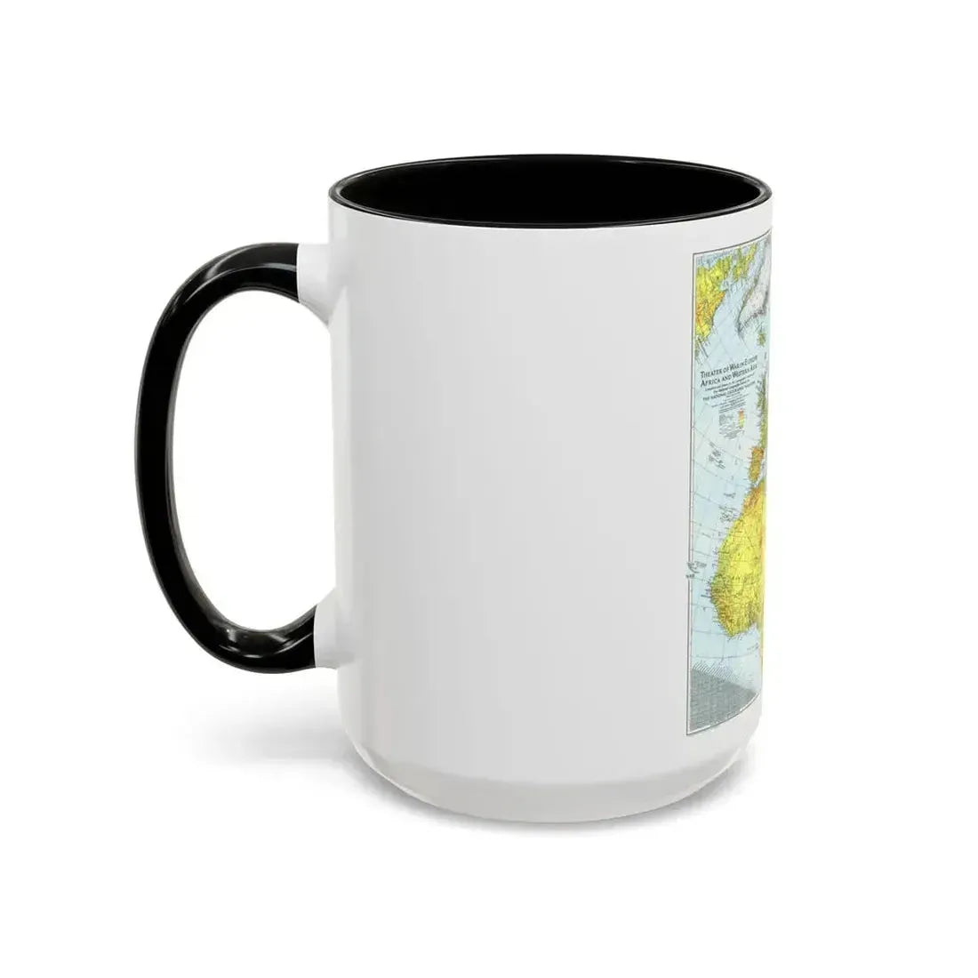 Europe, Africa, and Western Asia - Theater of War (1942) (Map) Accent Coffee Mug - Go Mug Yourself