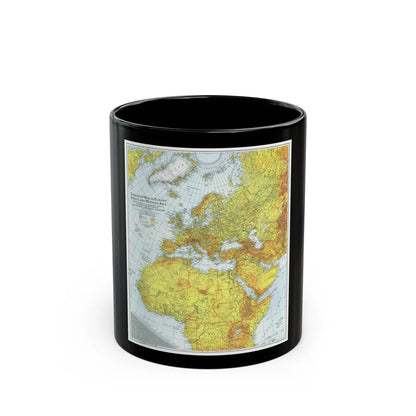 Europe, Africa, and Western Asia - Theater of War (1942) (Map) Black Coffee Mug-11oz-Go Mug Yourself