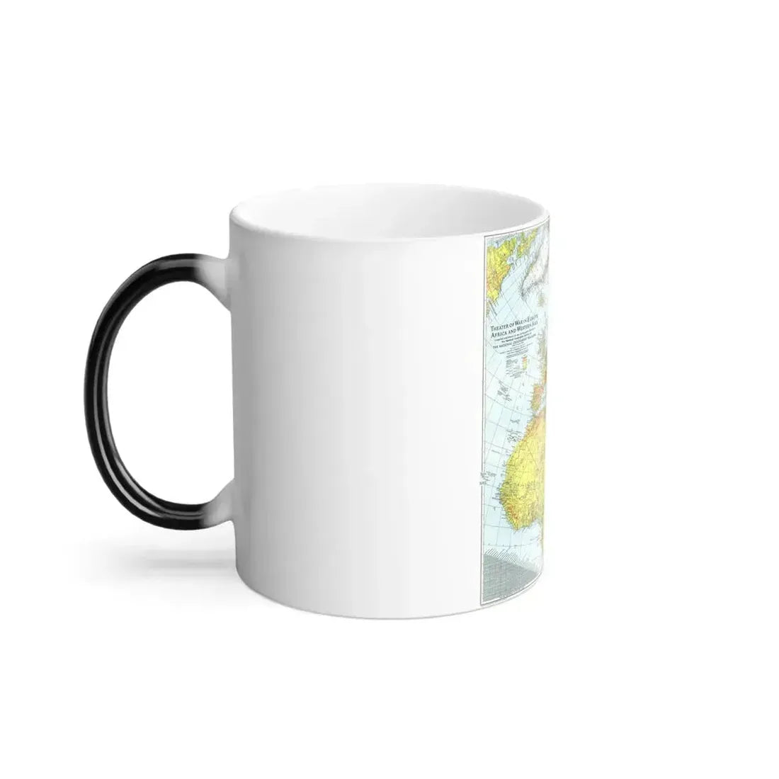 Europe, Africa, and Western Asia - Theater of War (1942) (Map) Color Changing Mug 11oz - Go Mug Yourself