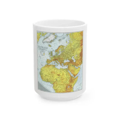 Europe, Africa, and Western Asia - Theater of War (1942) (Map) White Coffee Mug 15oz - Go Mug Yourself
