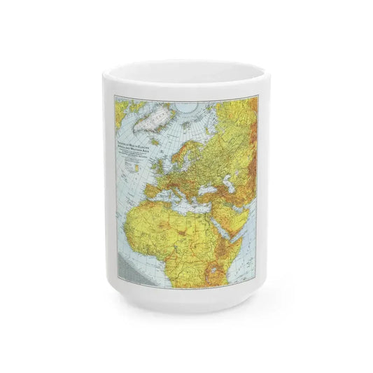 Europe, Africa, and Western Asia - Theater of War (1942) (Map) White Coffee Mug 15oz - Go Mug Yourself