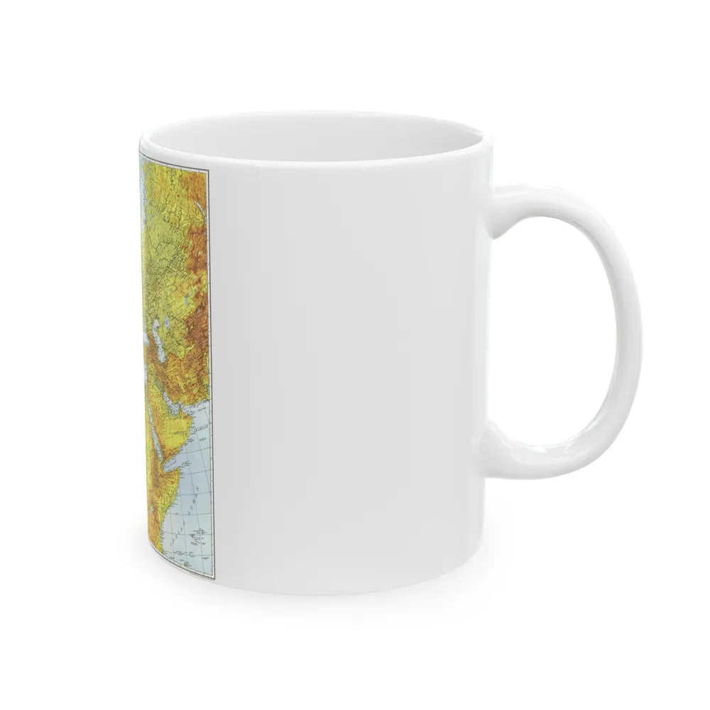 Europe, Africa, and Western Asia - Theater of War (1942) (Map) White Coffee Mug-Go Mug Yourself