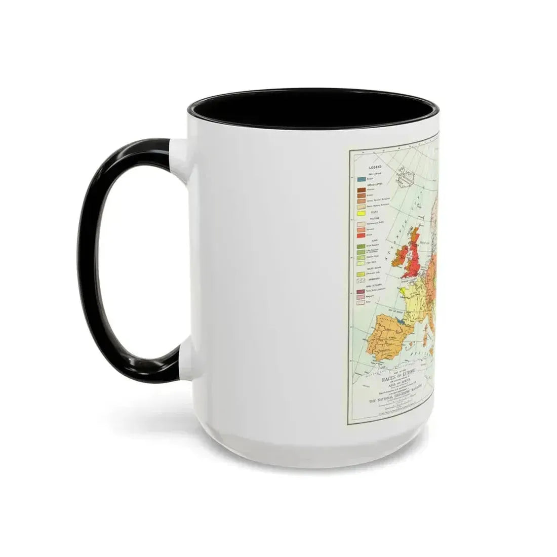 Europe and Adjoining  Asia and Africa (1918) (Map) Accent Coffee Mug - Go Mug Yourself