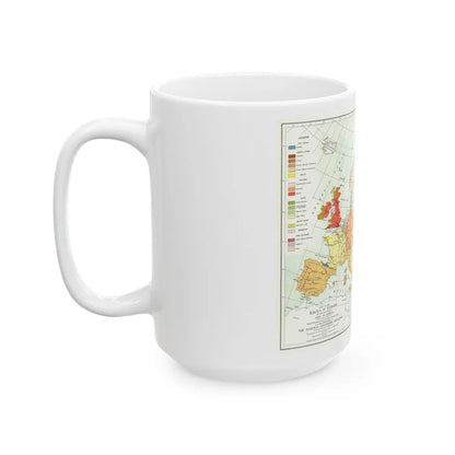 Europe and Adjoining Asia and Africa (1918) (Map) White Coffee Mug-Go Mug Yourself