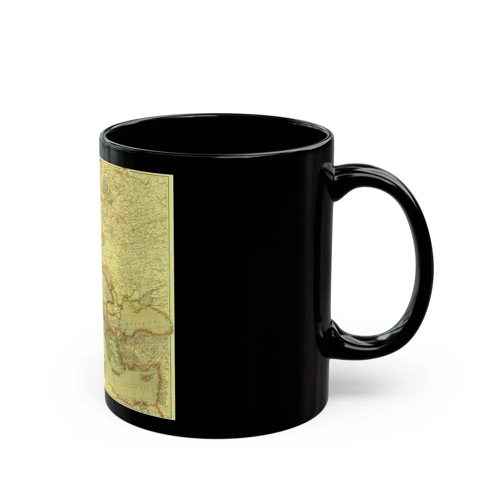 Europe and Africa and Asia (1915) (Map) Black Coffee Mug-Go Mug Yourself