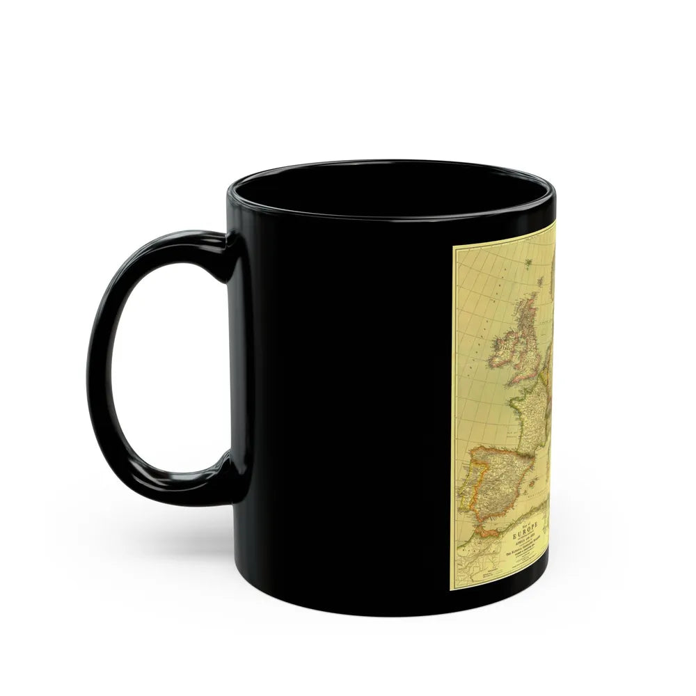 Europe and Africa and Asia (1915) (Map) Black Coffee Mug-Go Mug Yourself