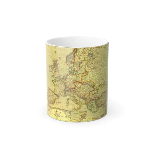 Europe and Africa and Asia (1915) (Map) Color Changing Mug 11oz-Go Mug Yourself