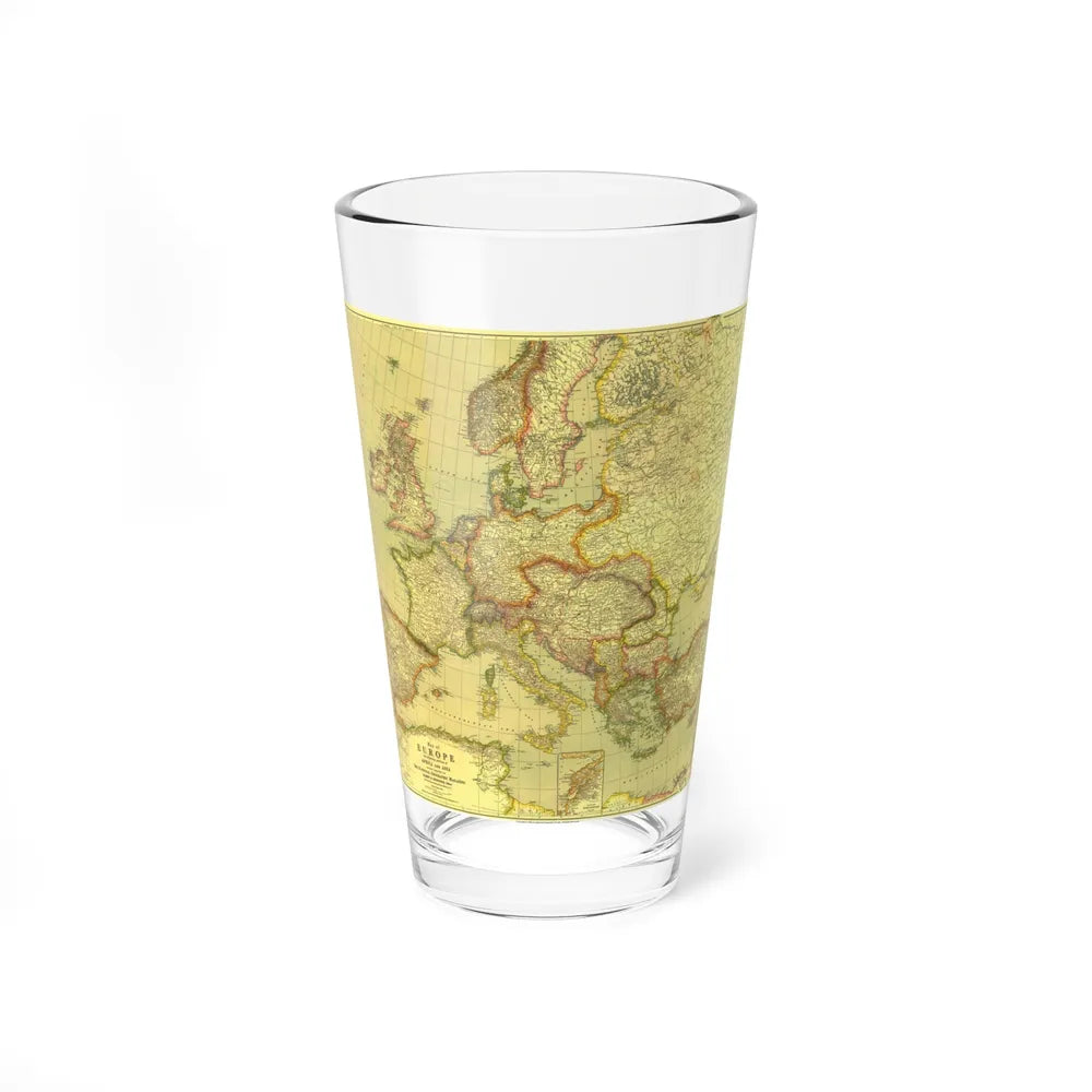 Europe and Africa and Asia (1915) (Map) Pint Glass 16oz-16oz-Go Mug Yourself