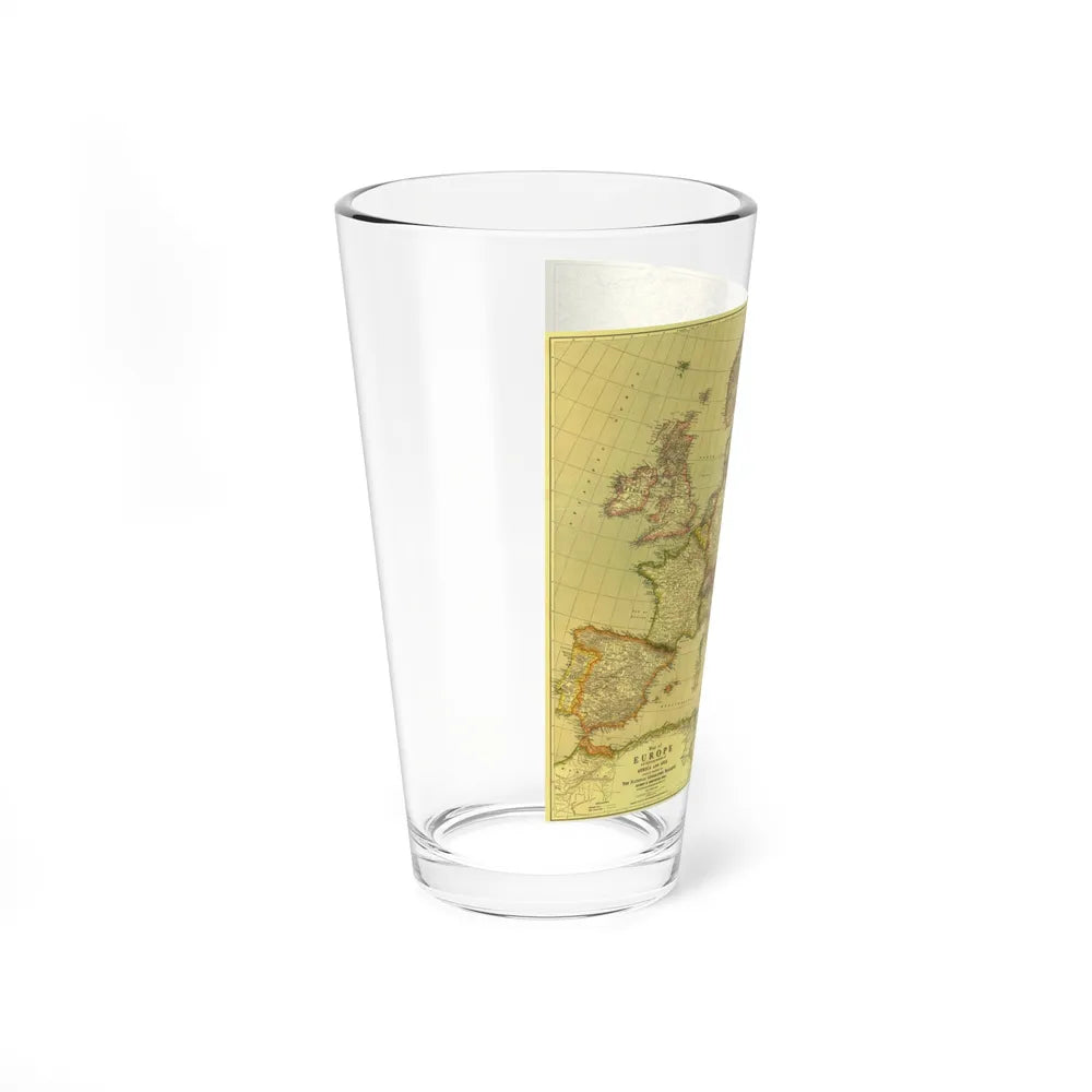 Europe and Africa and Asia (1915) (Map) Pint Glass 16oz-Go Mug Yourself