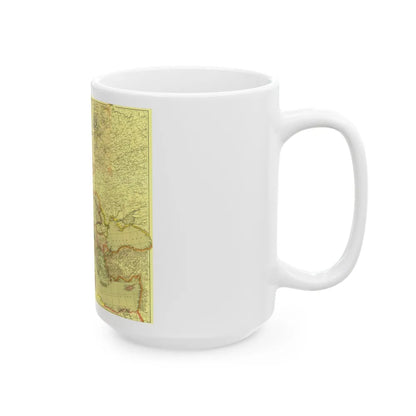 Europe and Africa and Asia (1915) (Map) White Coffee Mug-Go Mug Yourself