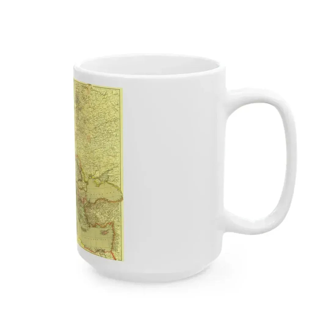 Europe and  Africa and Asia (1915) (Map) White Coffee Mug - Go Mug Yourself