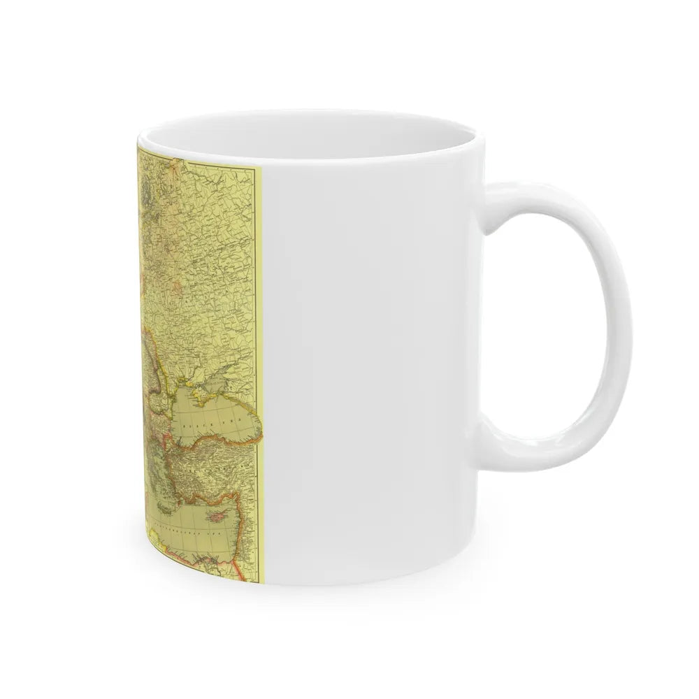 Europe and Africa and Asia (1915) (Map) White Coffee Mug-Go Mug Yourself