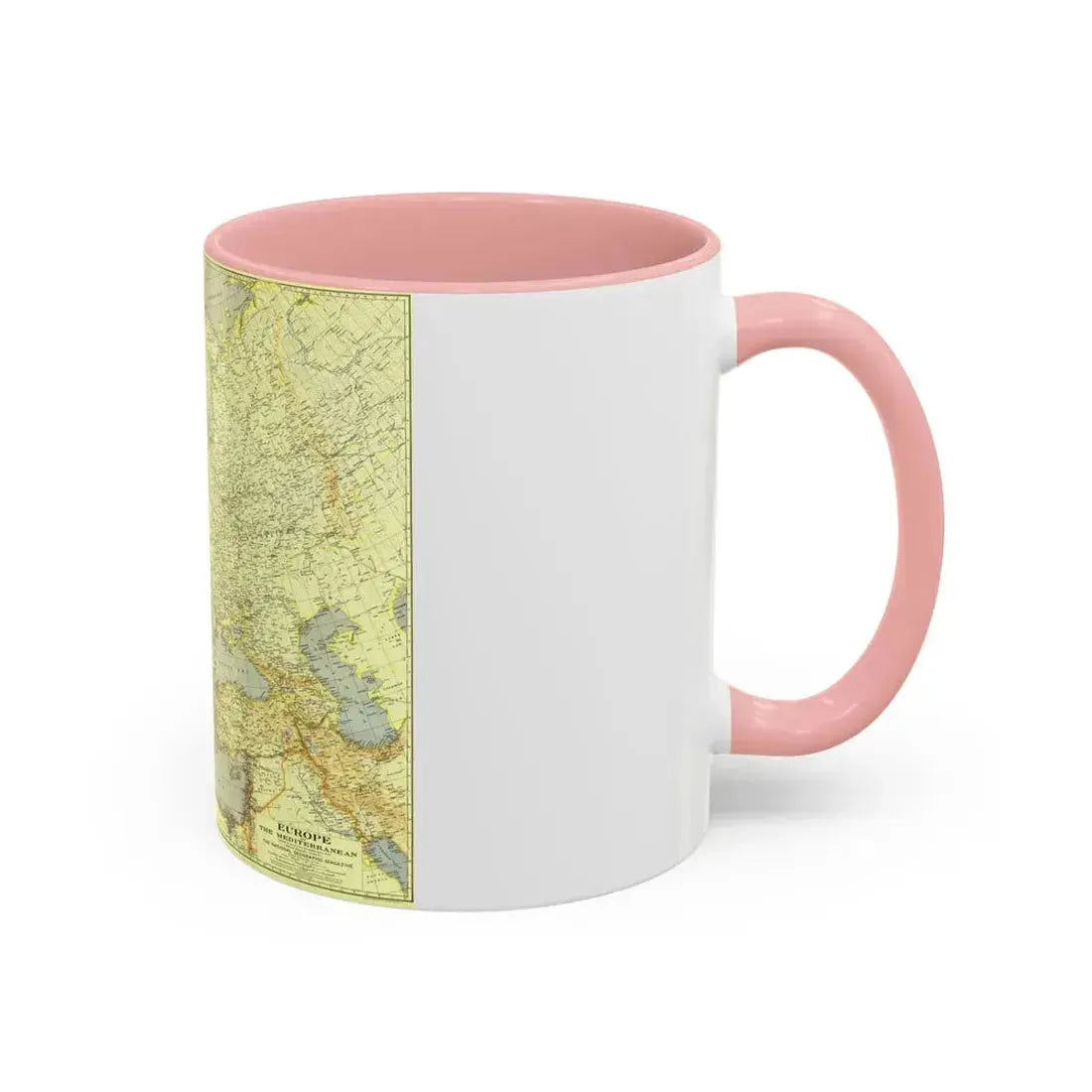 Europe and the Mediterranean (1938) (Map) Accent Coffee Mug - Go Mug Yourself