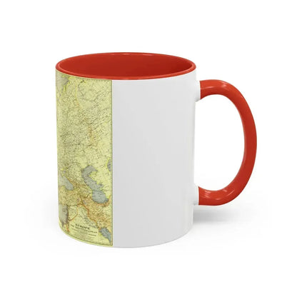Europe and the Mediterranean (1938) (Map) Accent Coffee Mug - Go Mug Yourself