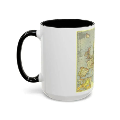 Europe and the Mediterranean (1938) (Map) Accent Coffee Mug - Go Mug Yourself