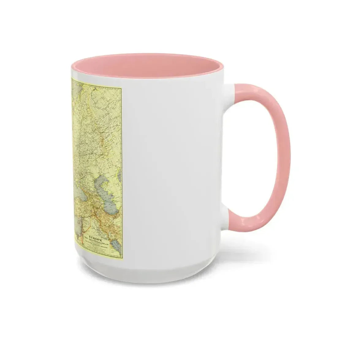 Europe and the Mediterranean (1938) (Map) Accent Coffee Mug - Go Mug Yourself