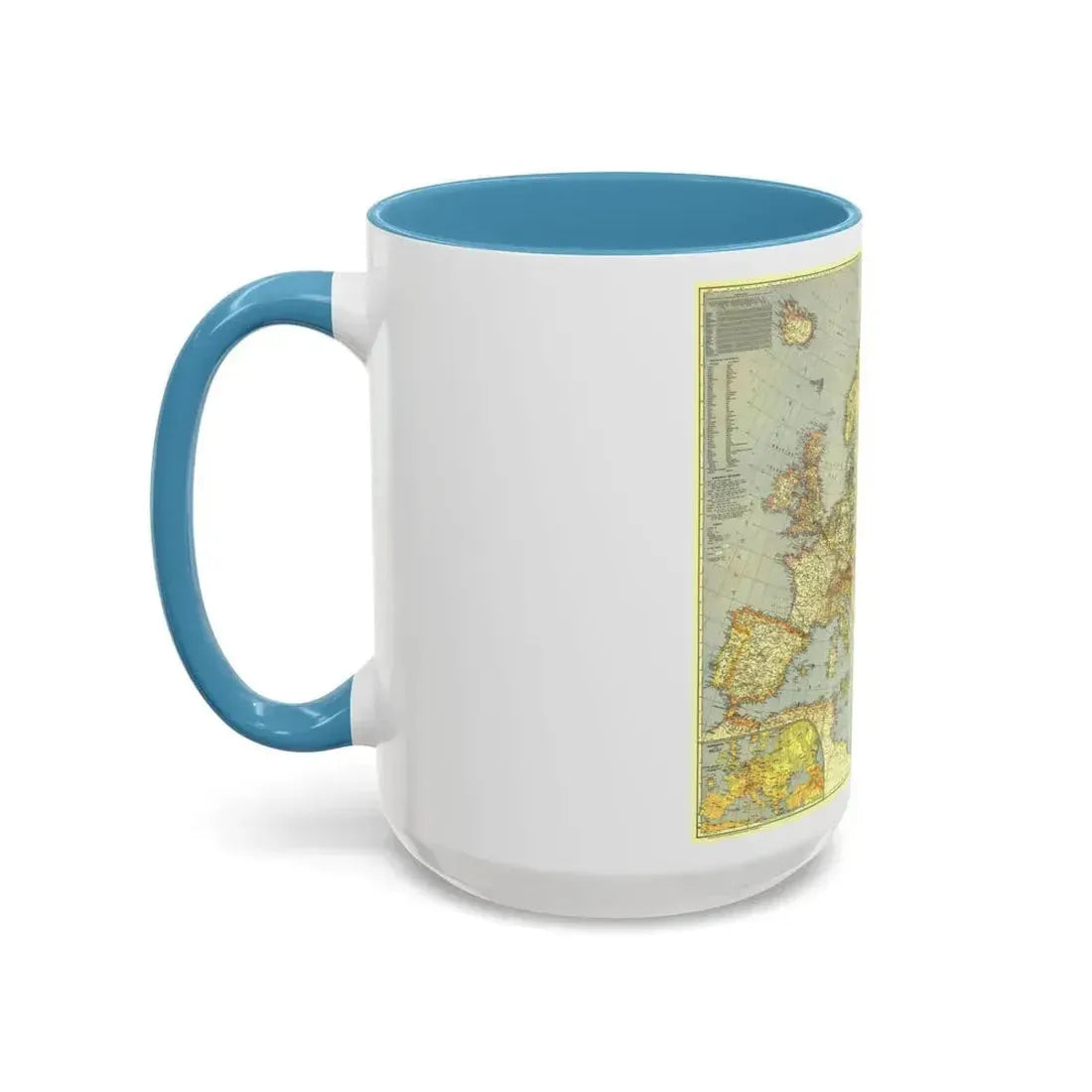 Europe and the Mediterranean (1938) (Map) Accent Coffee Mug - Go Mug Yourself