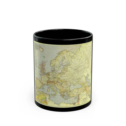 Europe and the Mediterranean (1938) (Map) Black Coffee Mug 11oz - Go Mug Yourself