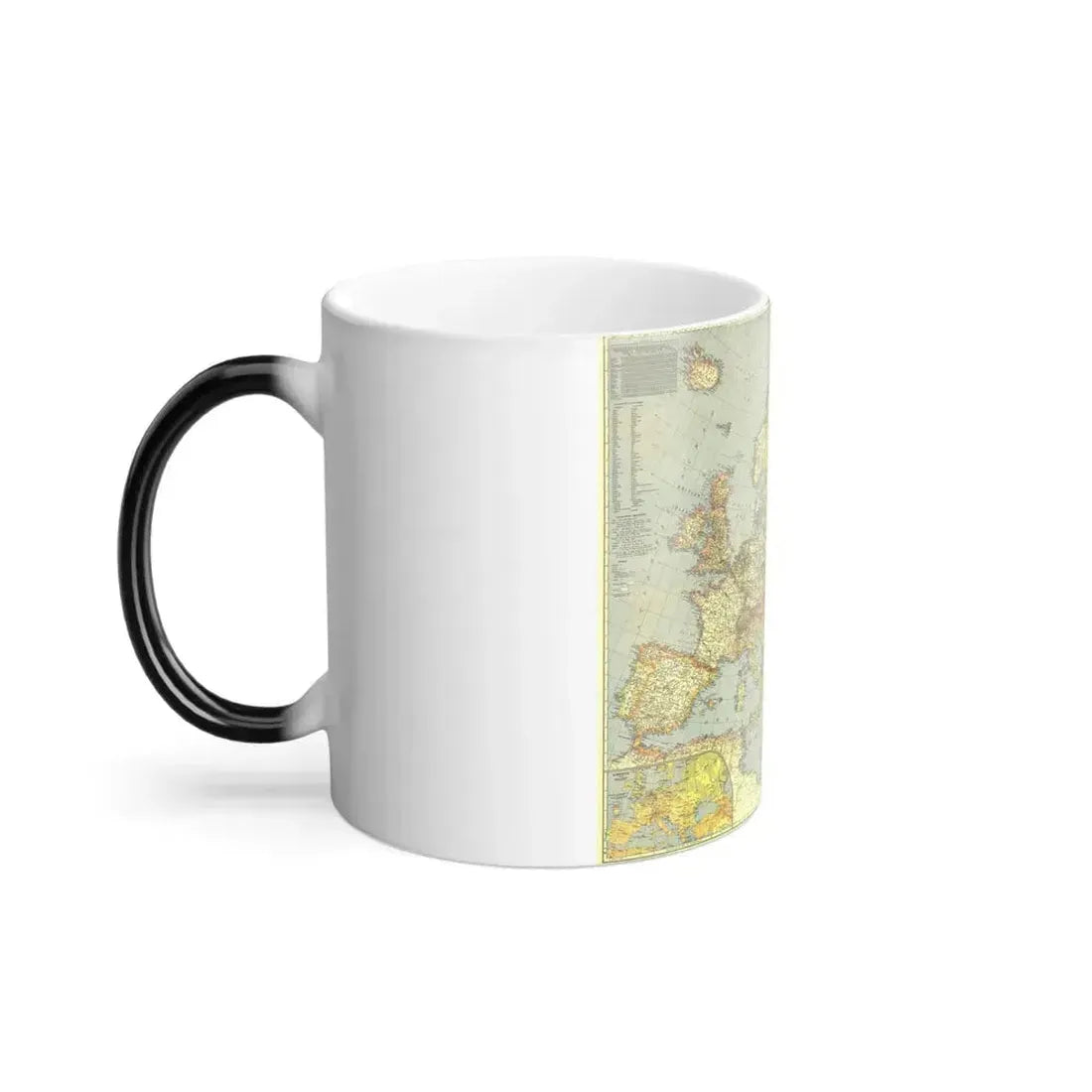 Europe and the Mediterranean (1938) (Map) Color Changing Mug 11oz - Go Mug Yourself