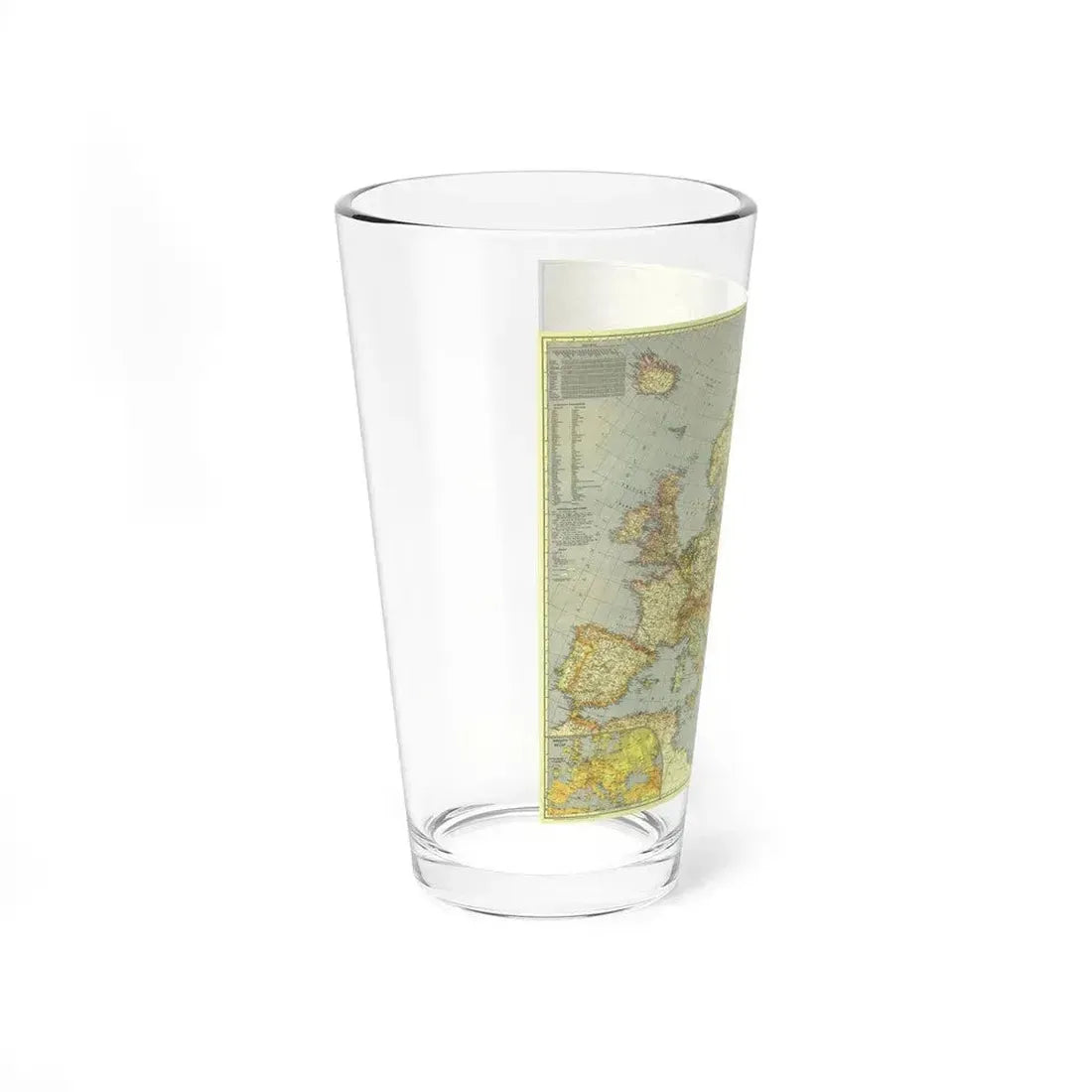 Europe and the Mediterranean (1938) (Map) Pint Glass 16oz - Go Mug Yourself