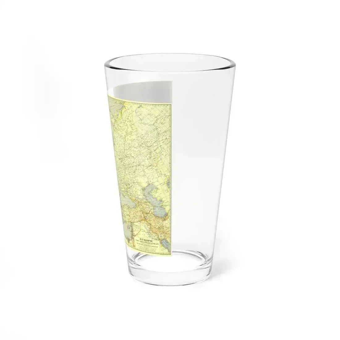 Europe and the Mediterranean (1938) (Map) Pint Glass 16oz - Go Mug Yourself