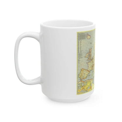 Europe and the Mediterranean (1938) (Map) White Coffee Mug-Go Mug Yourself