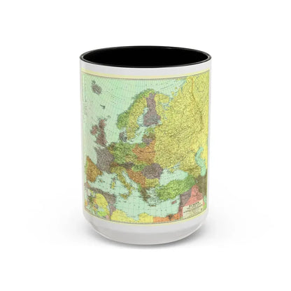 Europe and the Near East (1929) (Map) Accent Coffee Mug 15oz Black - Go Mug Yourself