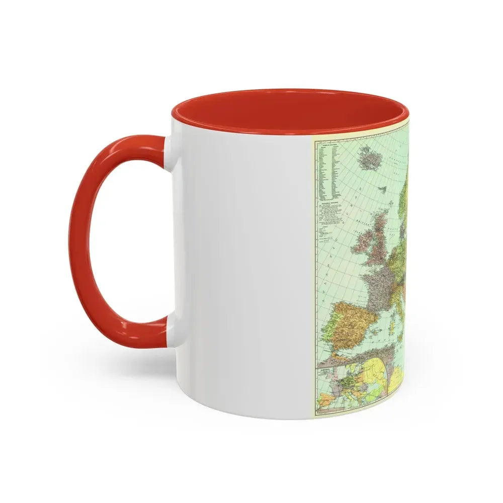 Europe and the Near East (1929) (Map) Accent Coffee Mug - Go Mug Yourself