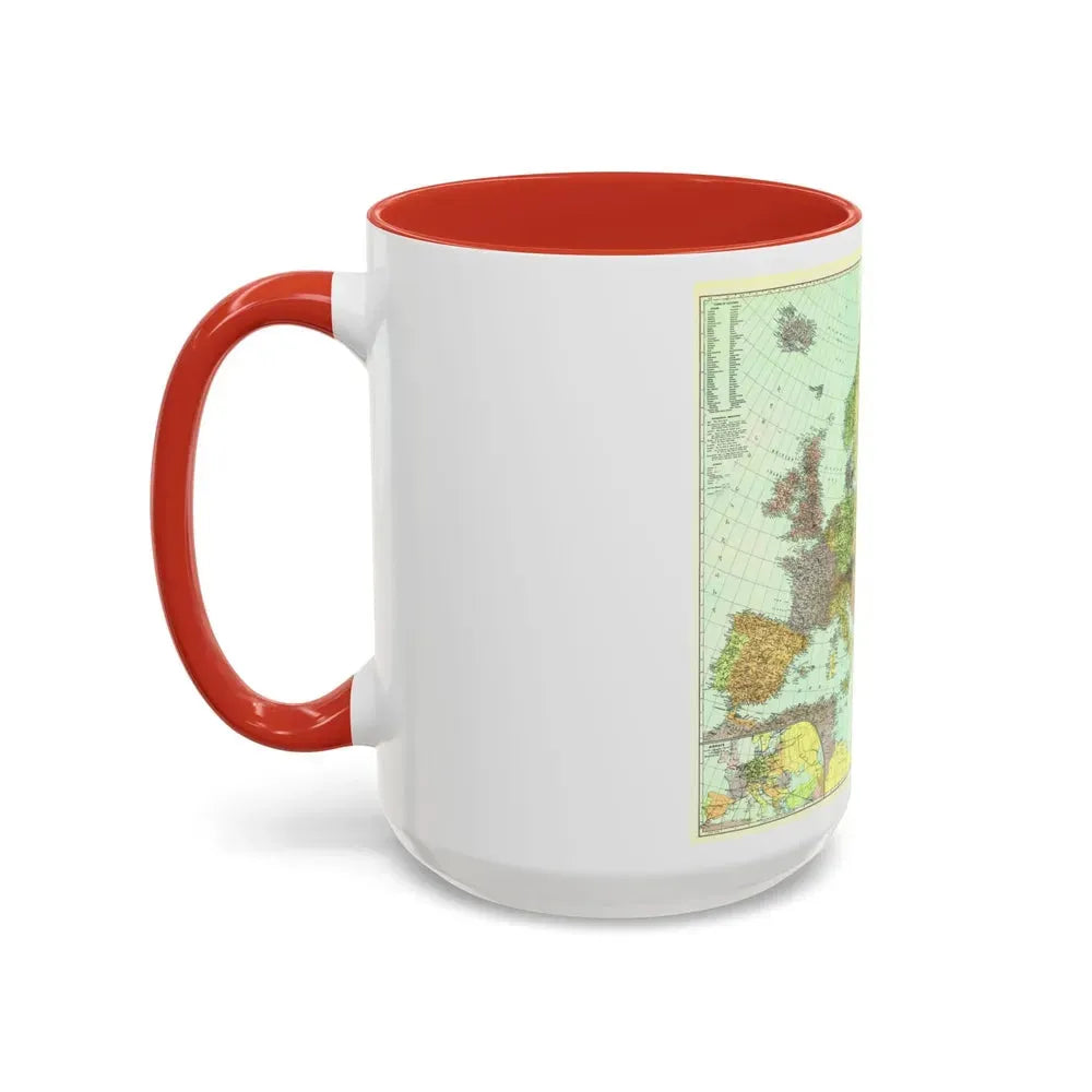 Europe and the Near East (1929) (Map) Accent Coffee Mug - Go Mug Yourself
