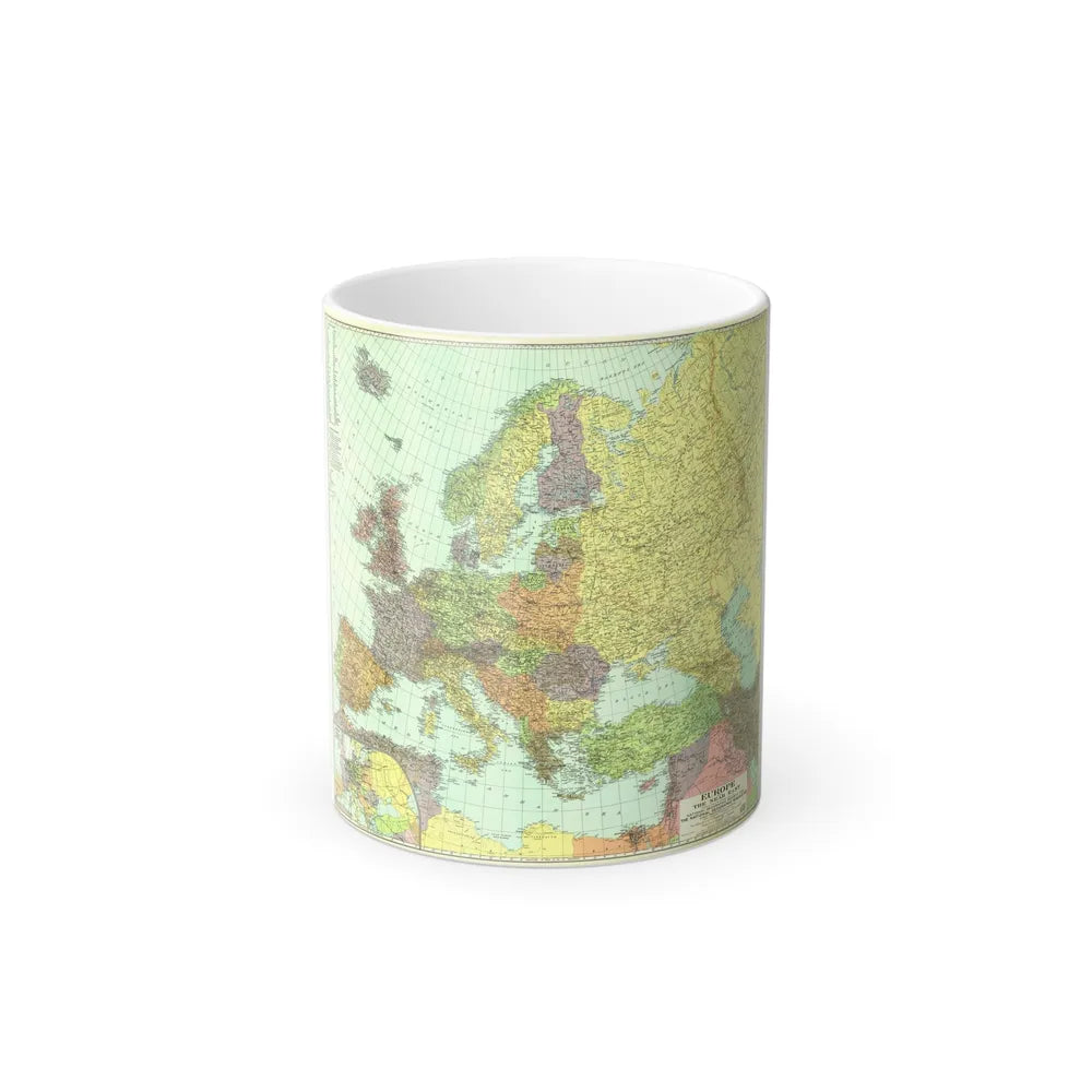 Europe and the Near East (1929) (Map) Color Changing Mug 11oz-Go Mug Yourself