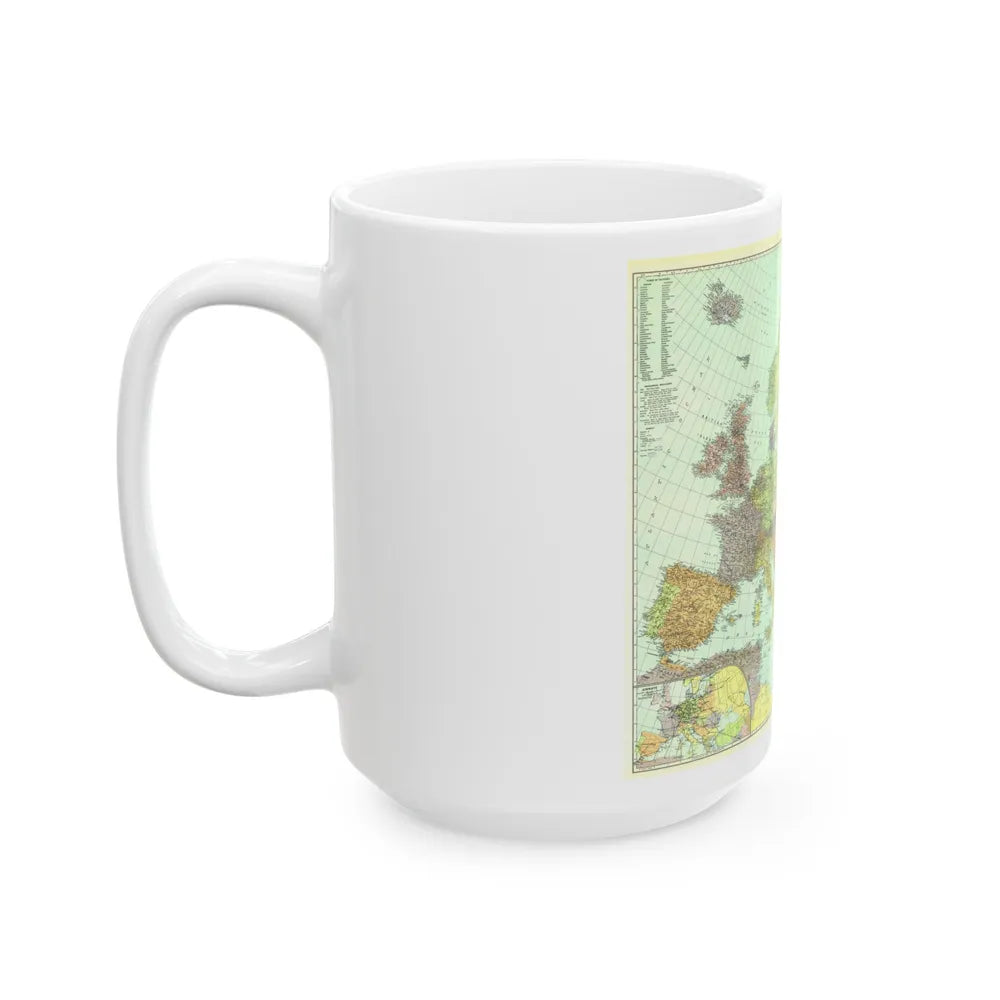 Europe and the Near East (1929) (Map) White Coffee Mug-Go Mug Yourself