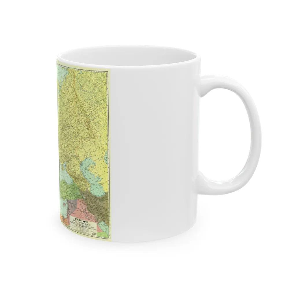 Europe and the Near East (1929) (Map) White Coffee Mug-Go Mug Yourself