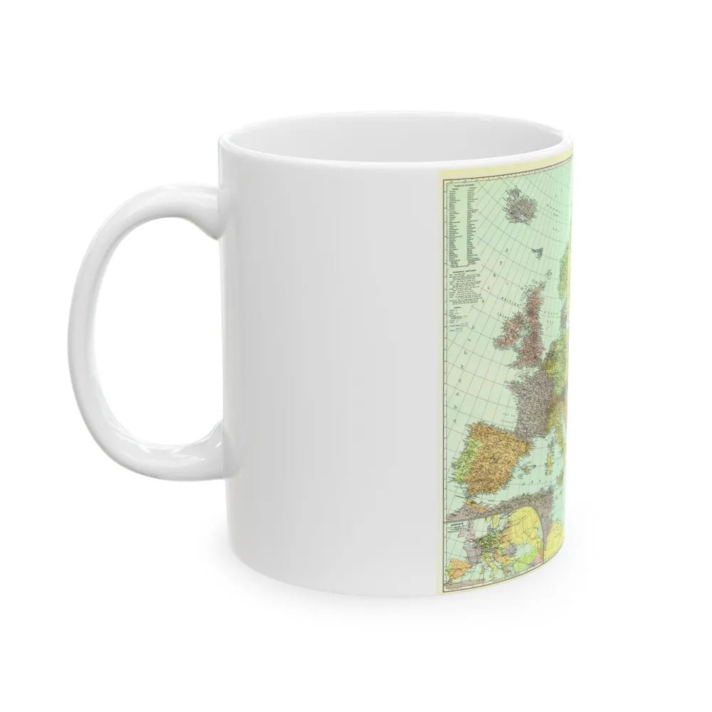 Europe and the Near East (1929) (Map) White Coffee Mug-Go Mug Yourself