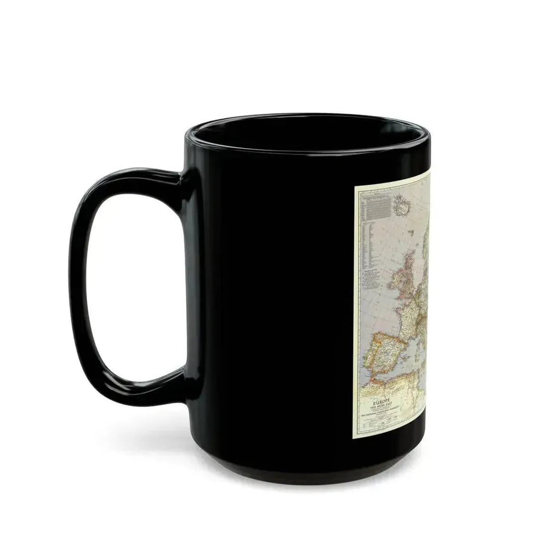 Europe and the Near East (1940) (Map) Black Coffee Mug - Go Mug Yourself