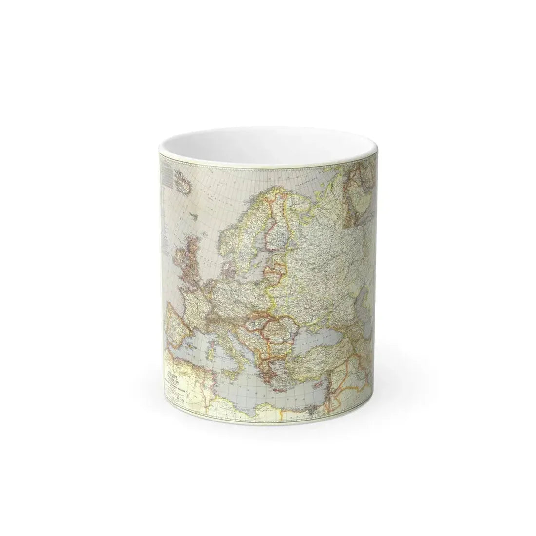 Europe and the Near East (1940) (Map) Color Changing Mug 11oz Default Title - Go Mug Yourself