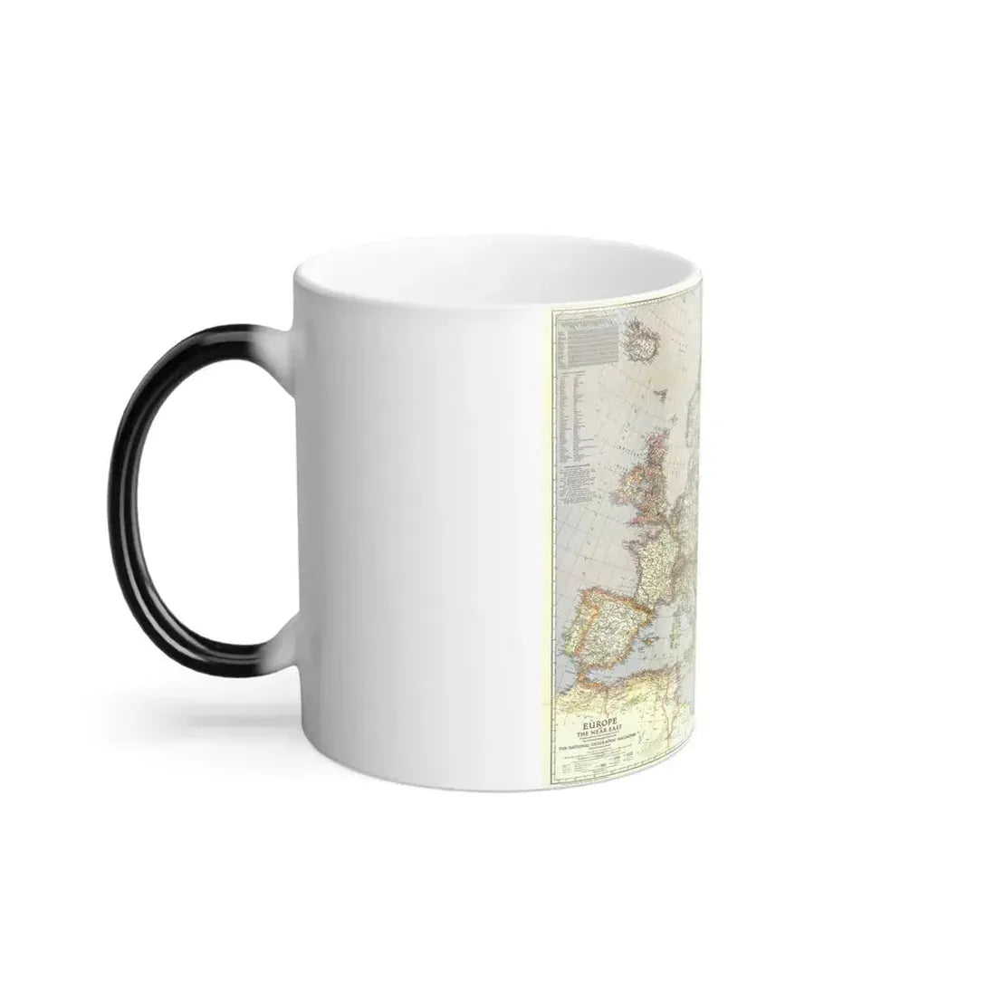 Europe and the Near East (1940) (Map) Color Changing Mug 11oz - Go Mug Yourself