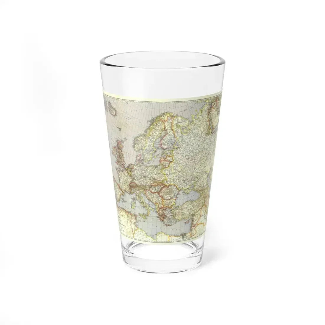 Europe and the Near East (1940) (Map) Pint Glass 16oz 16oz - Go Mug Yourself