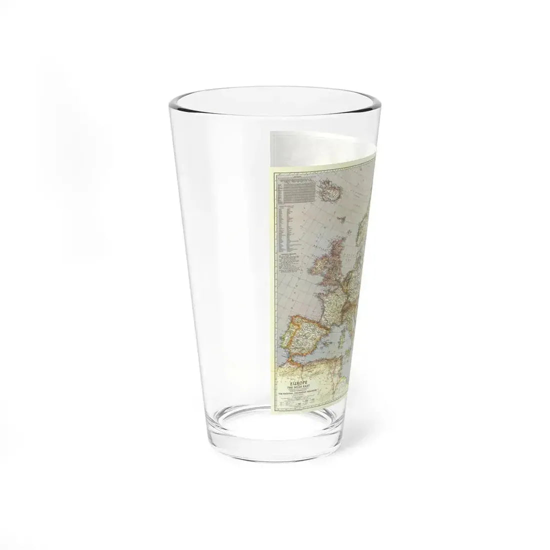 Europe and the Near East (1940) (Map) Pint Glass 16oz - Go Mug Yourself