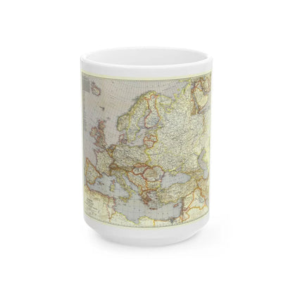 Europe and the Near East (1940) (Map) White Coffee Mug-15oz-Go Mug Yourself