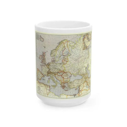 Europe and the Near East (1940) (Map) White Coffee Mug 15oz - Go Mug Yourself