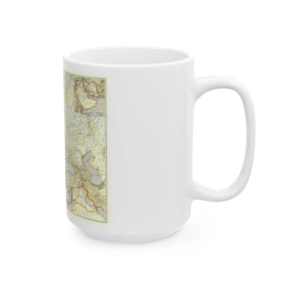 Europe and the Near East (1940) (Map) White Coffee Mug-Go Mug Yourself