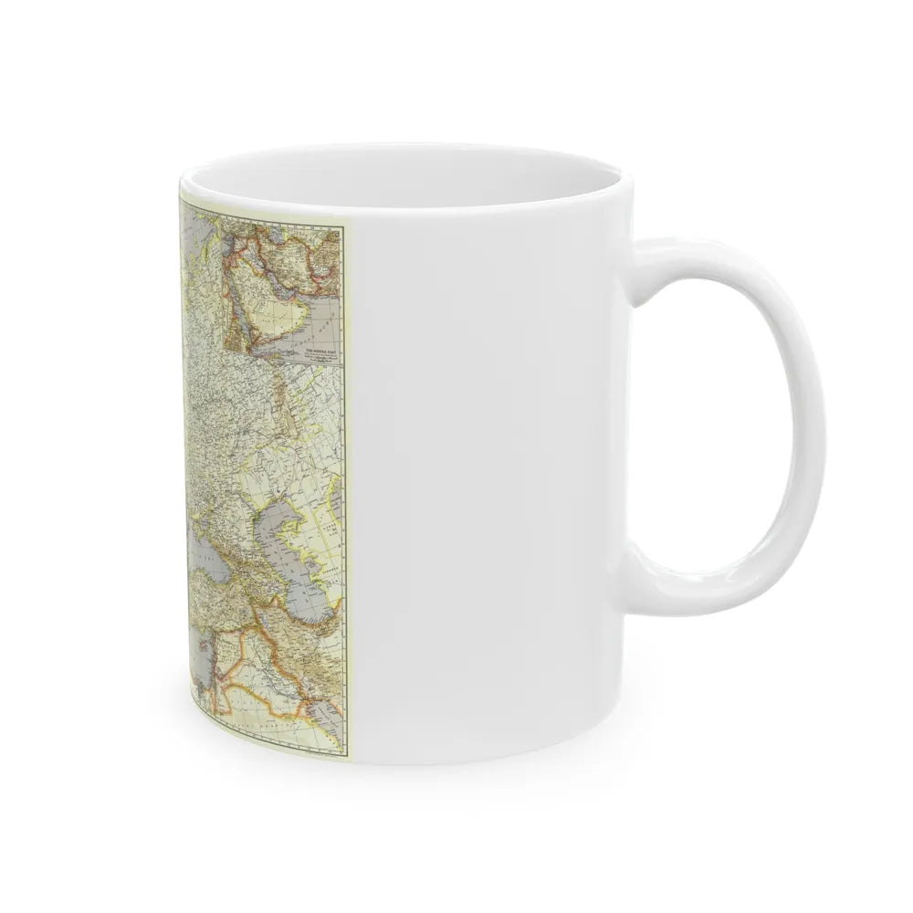 Europe and the Near East (1940) (Map) White Coffee Mug-Go Mug Yourself