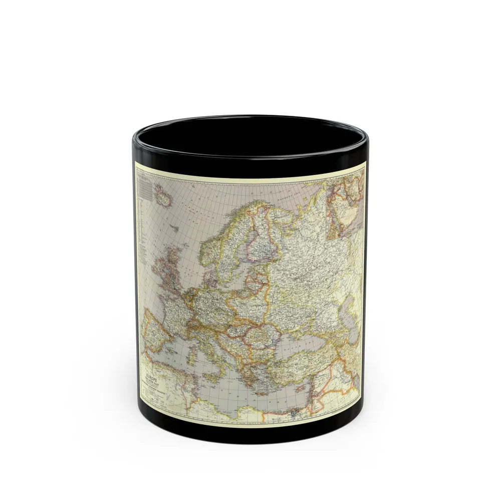 Europe and the Near East (1943) (Map) Black Coffee Mug-11oz-Go Mug Yourself