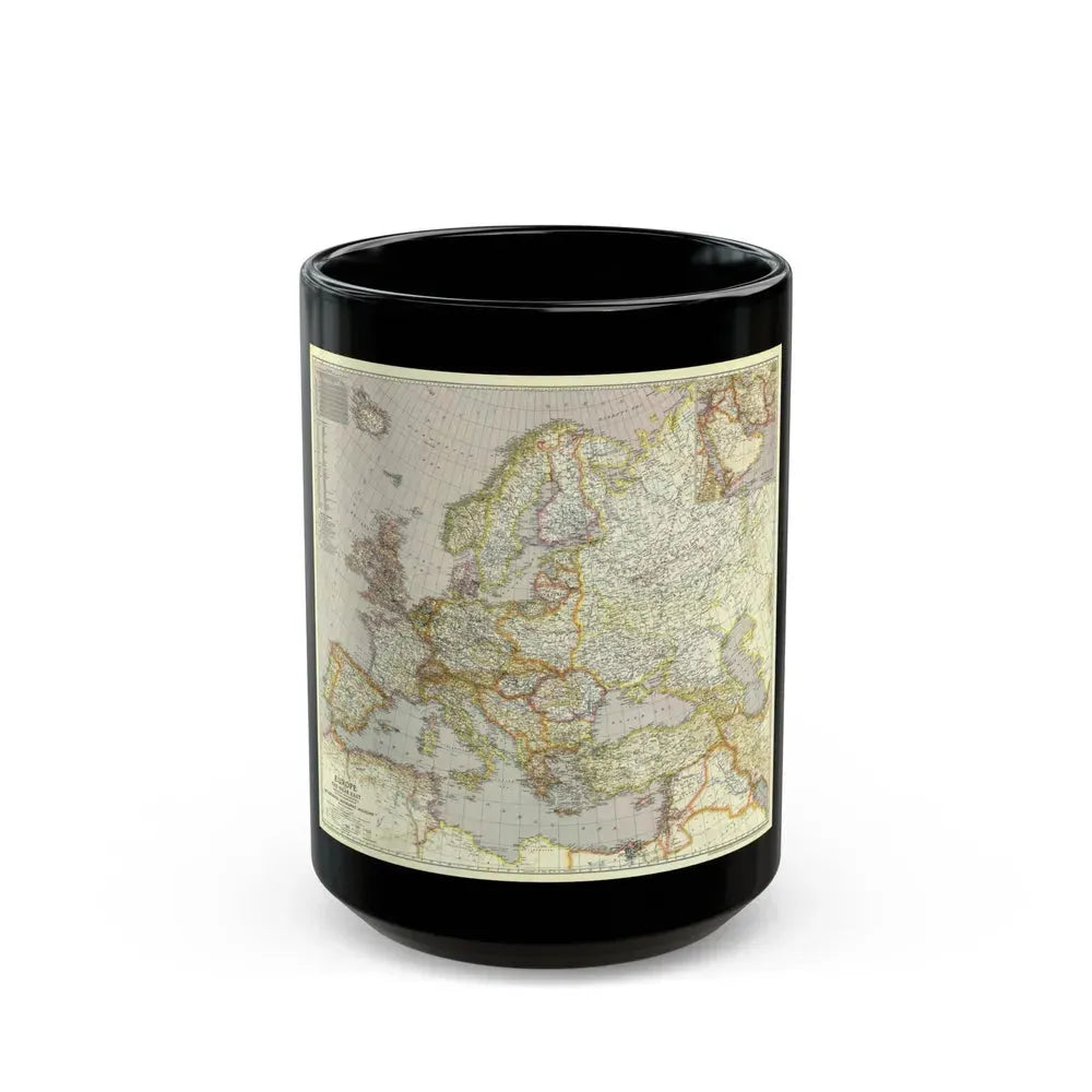 Europe and the Near East (1943) (Map) Black Coffee Mug 15oz - Go Mug Yourself