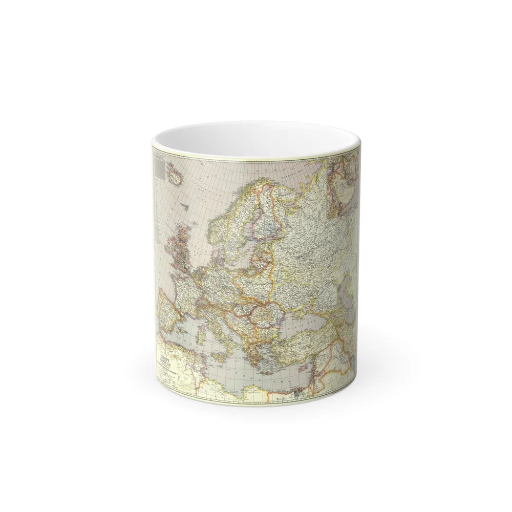 Europe and the Near East (1943) (Map) Color Changing Mug 11oz-Go Mug Yourself