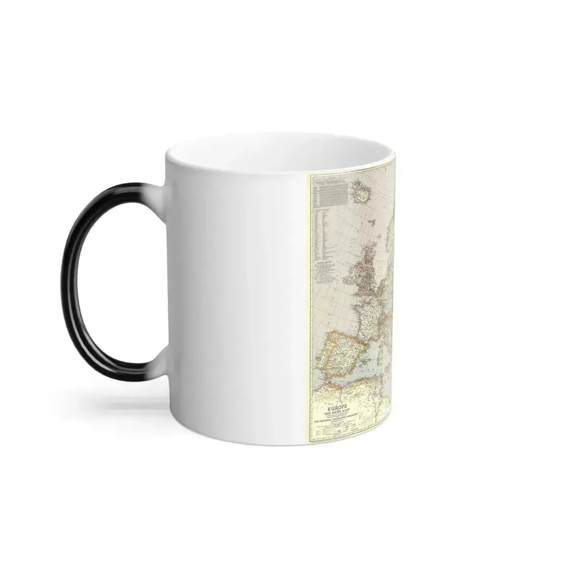Europe and the Near East (1943) (Map) Color Changing Mug 11oz - Go Mug Yourself
