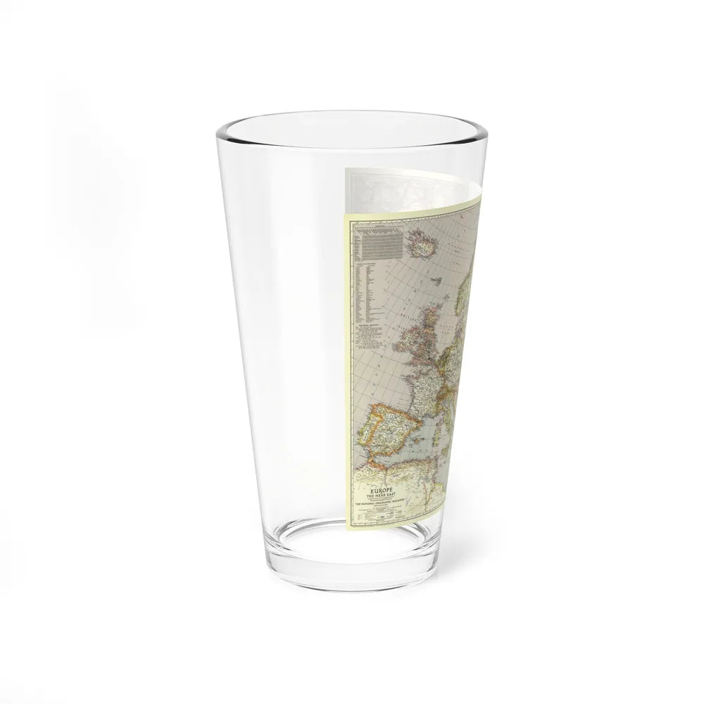 Europe and the Near East (1943) (Map) Pint Glass 16oz-Go Mug Yourself