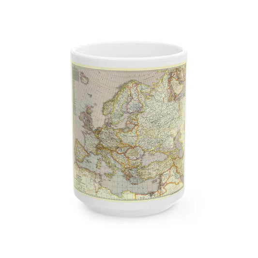 Europe and the Near East (1943) (Map) White Coffee Mug-15oz-Go Mug Yourself