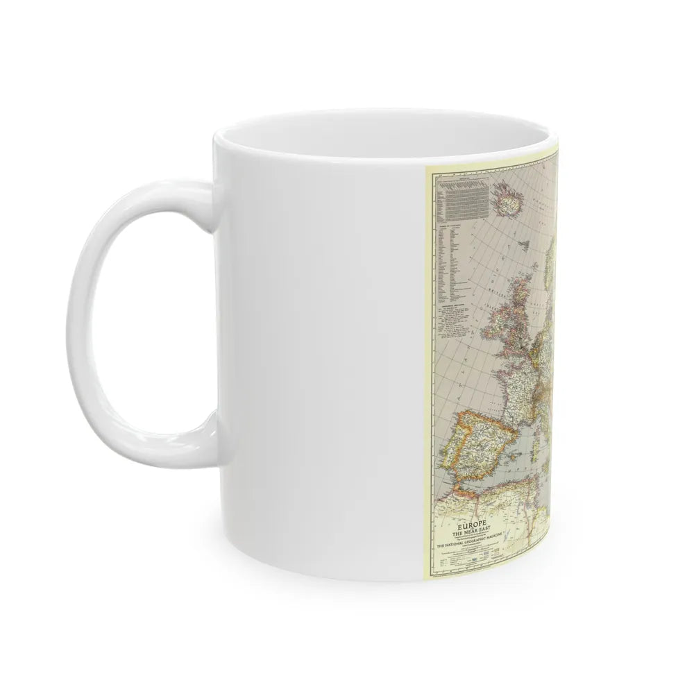 Europe and the Near East (1943) (Map) White Coffee Mug-Go Mug Yourself